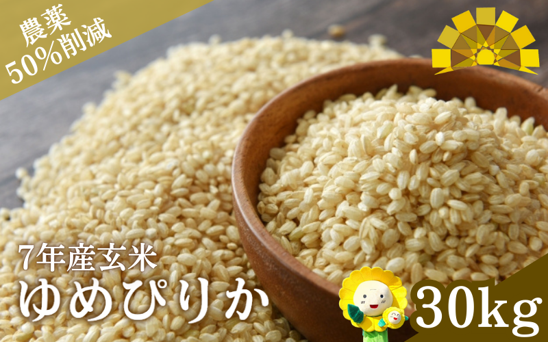 令和7年産 新米 玄米 ゆめぴりか 30kg　【kja400-yume-g30-R7A】
