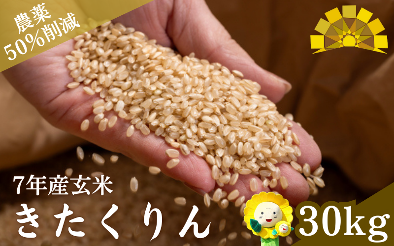 令和7年産 新米 玄米 きたくりん 30kg 【kja400-kita-g30-R7A】