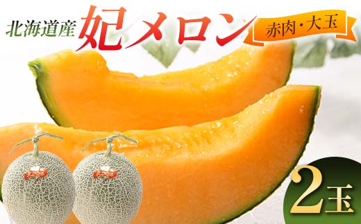 【先行予約】令和7年産 妃メロン 赤肉 大玉 2玉（令和7年7月
