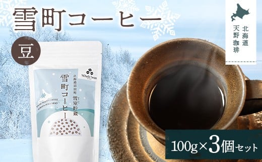 雪町コーヒー 豆（100g）3個セット 自家焙煎 低温貯蔵 エチ