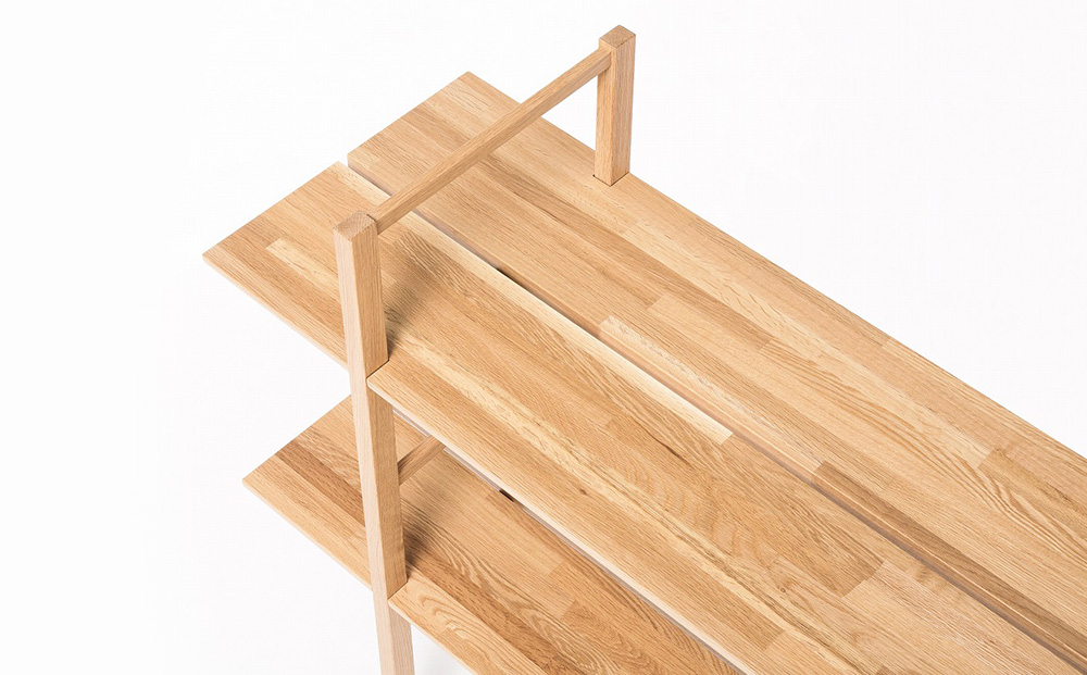 【匠工芸】ヤマナミシェルフYB1（ナラ・2段）国産材 木製家具 家具 新生活 インテリア