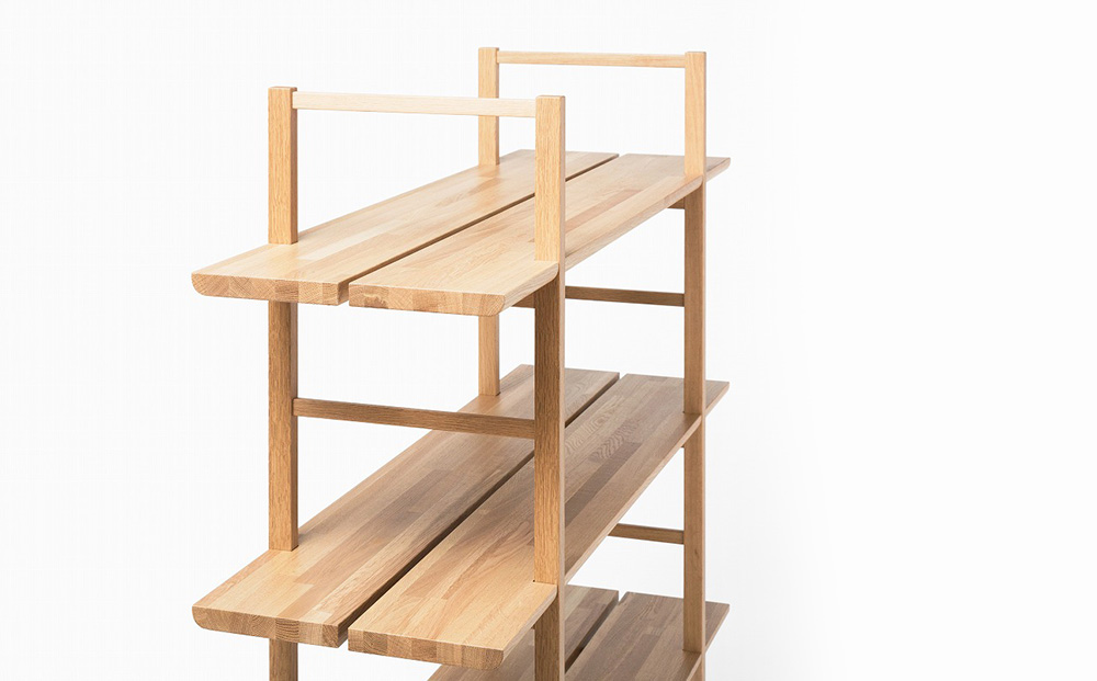 【匠工芸】ヤマナミシェルフYB1（ナラ・3段）国産材 木製家具 家具 新生活 インテリア
