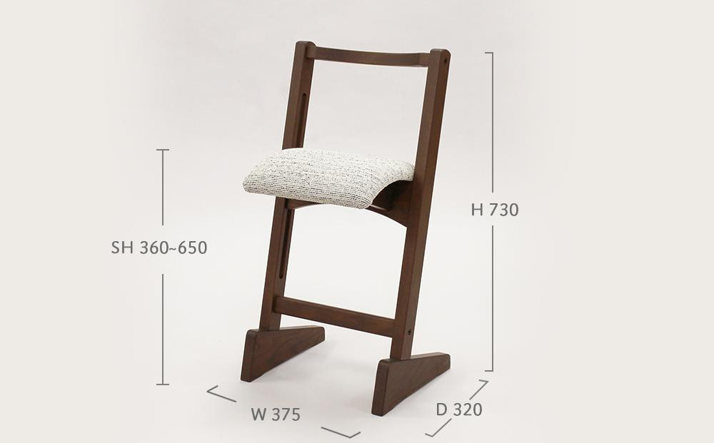 【匠工芸】パロットチェア　ブラウン色　サバンナベージュ オーク材