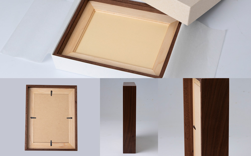 ほっとフレーム ２L　ウォルナット材 ■工房 アームズ■