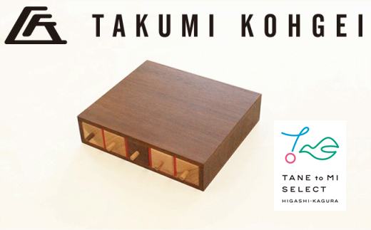 【匠工芸ふるさと納税限定仕様】ウォルナット材 イライラBOX （5段x1列） 【C106】