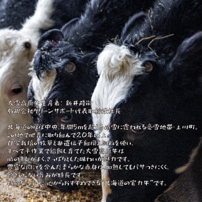 国産大雪高原牛100%ハンバーグ冷凍 男前な超粗挽き200g 発酵の力で旨み凝縮 ガクヤバーガー監修【配送不可地域：離島】