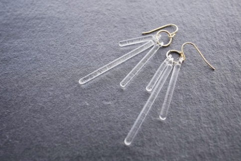 【HARIOガラス職人のハンドメイドアクセサリー】カナデ　ネックレス・ピアスセット【 ファッション アクセサリー ピアス ネックレス ペンダント クラフト 民芸 ハンドメイド ガラス職人 上川町 北海道 大雪山ツアーズ 工芸品 プレゼント ギフト】