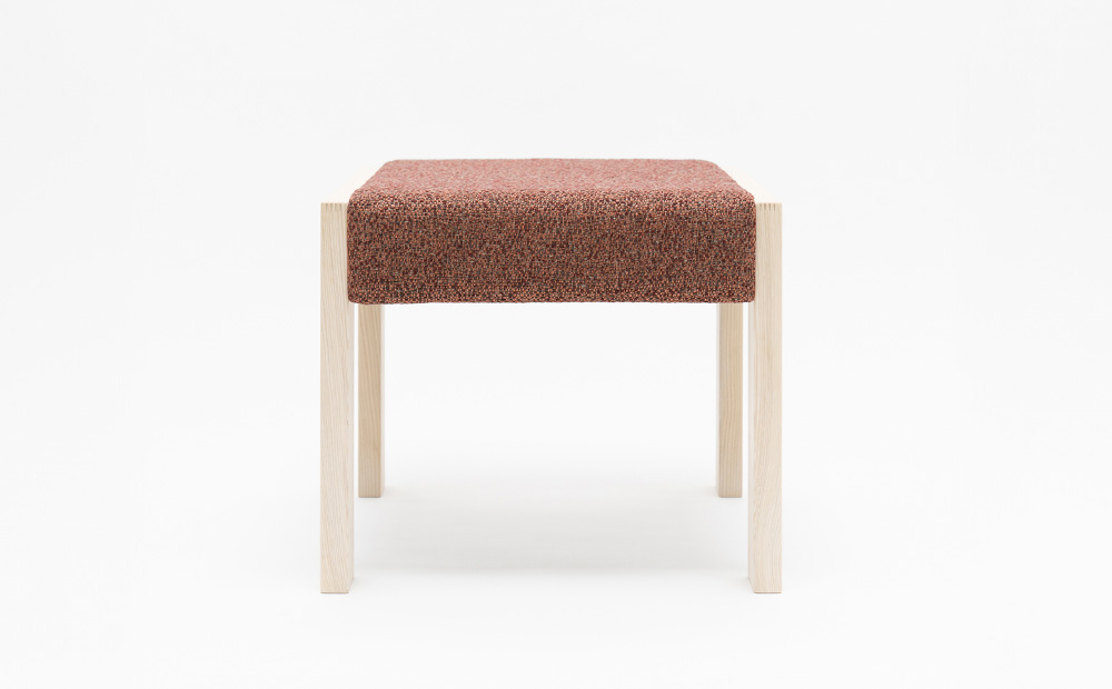 センの木の家具 Ottoman（T-9074 レッドブラウン） レッドブラウン W550mm×D400mm×H300mm