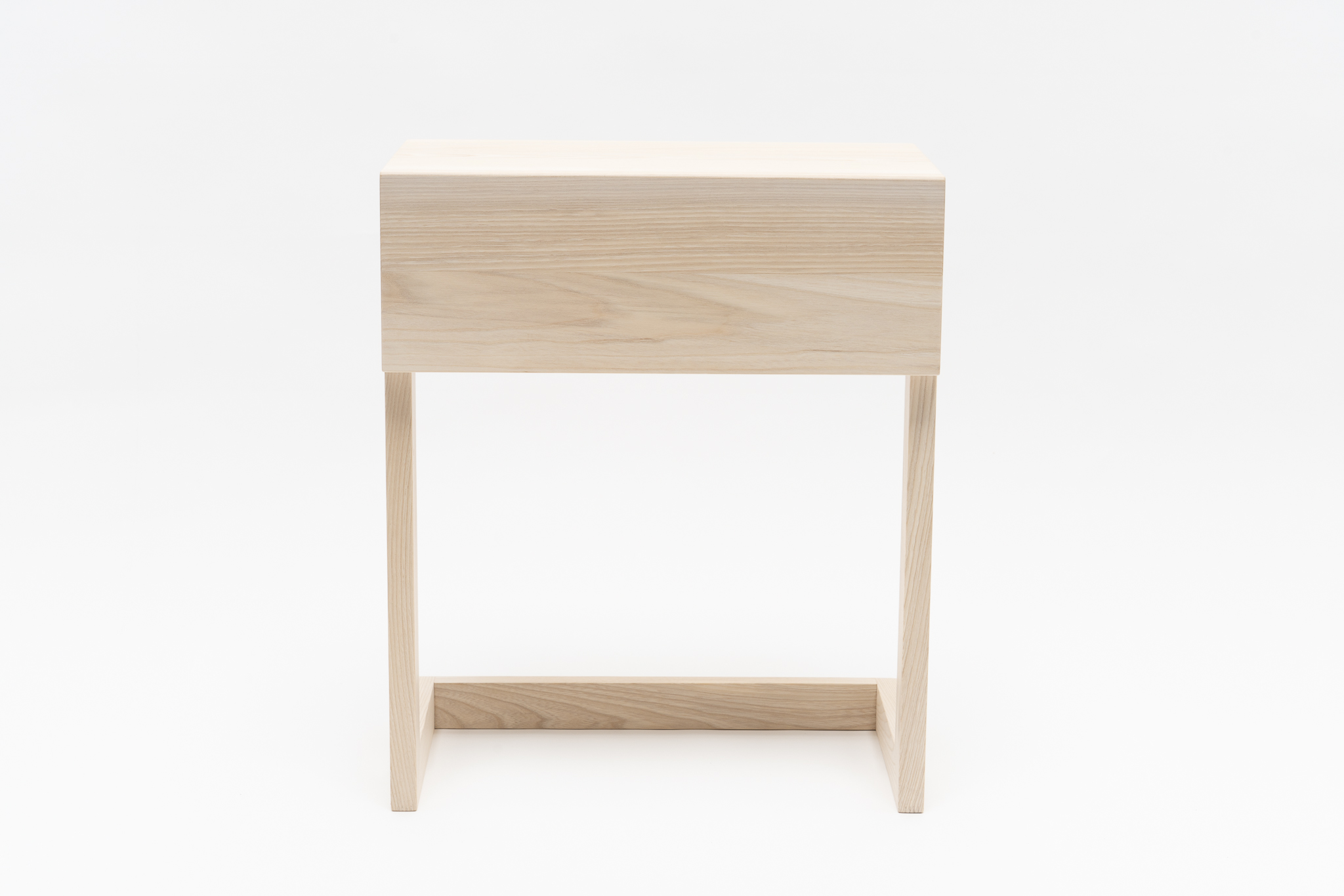 センの木の家具 Side Table コットンホワイト W500mm×D300mm×H600mm