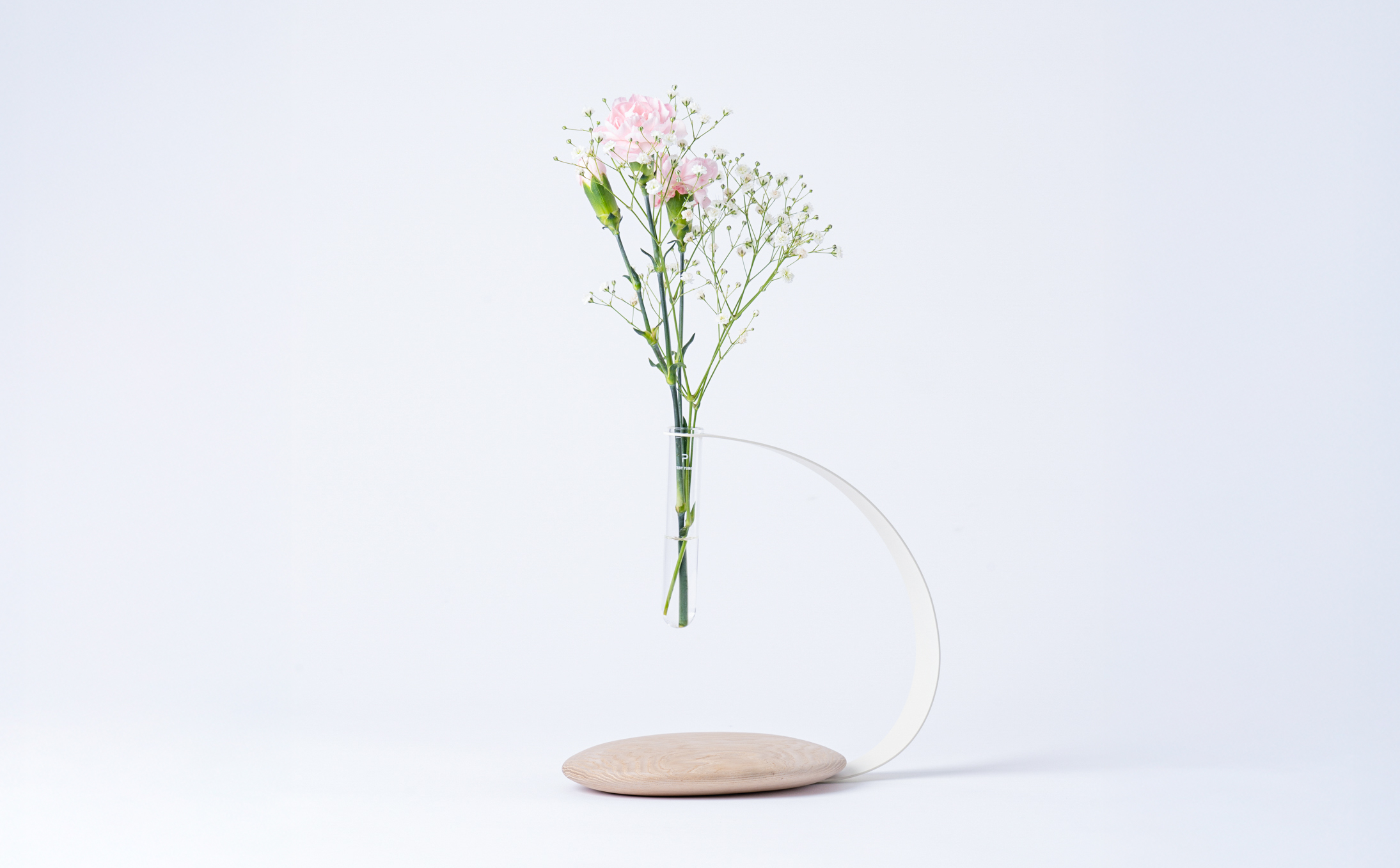 一輪挿し（ノックダウン式）：宙の支柱　カラー：ホワイト ホワイト