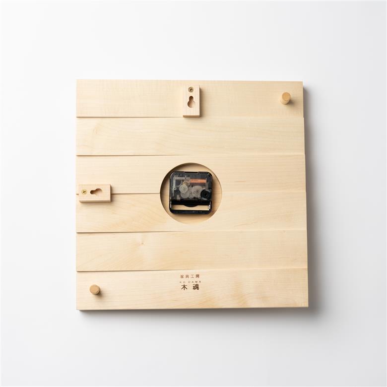 掛け時計(大)＜樹種：メープル＞ 樹種：メープル