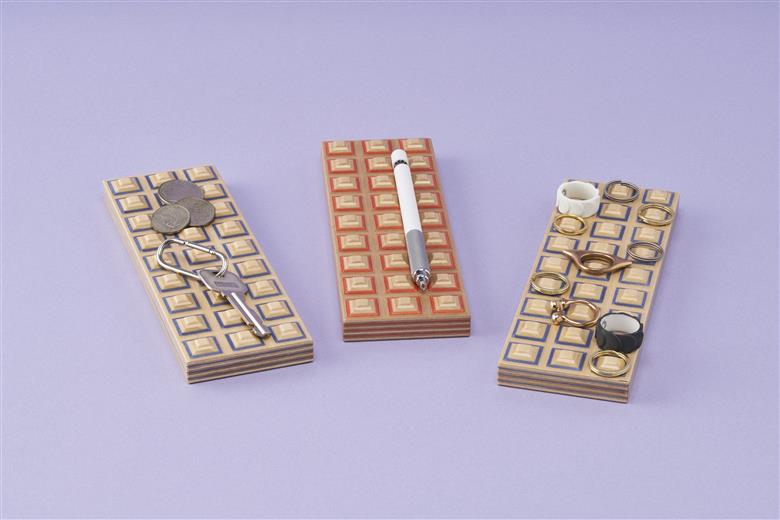 トレイ「grid」【ブルー】 ブルー W189mm×D63mm×H17mm