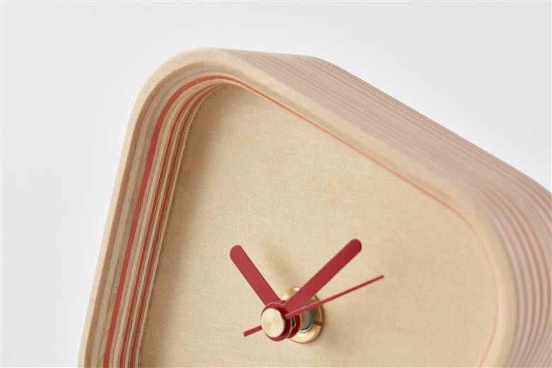 置き時計「rotation」【オレンジ】 オレンジ W110mm×D34mm×H100mm