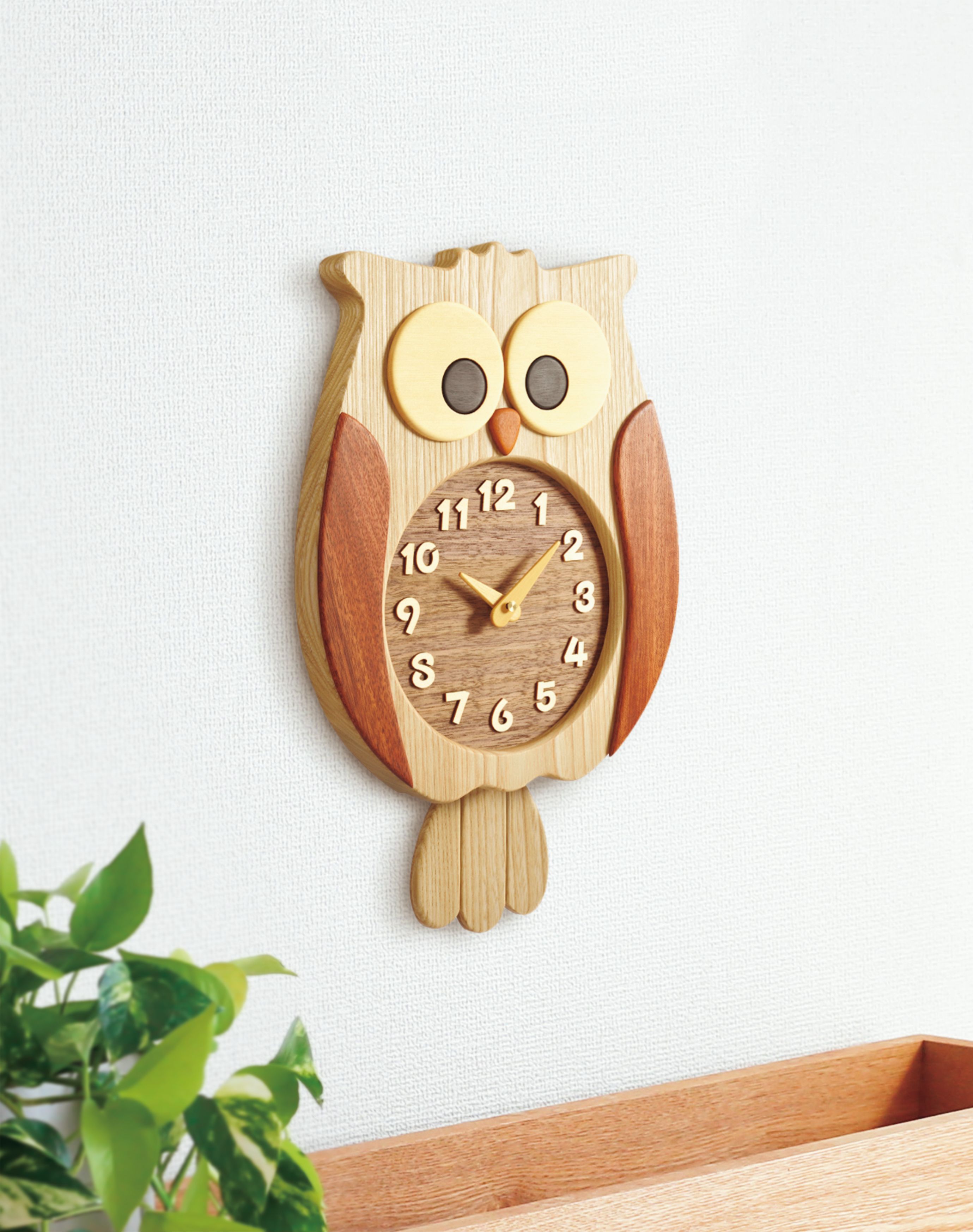 【工房ペッカー】F60 ふくろう時計