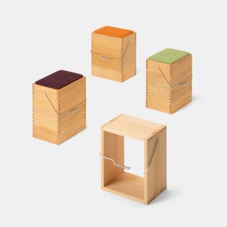 バケツ箱02/蓋タイプ（カラー：グリーン）