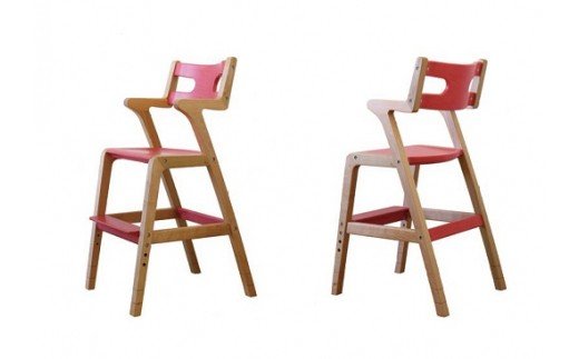 子どものための家具「rabi kids chair」（サクラ＆ベビーベルト付き） サクラ