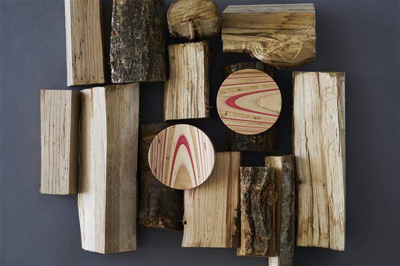 トレイ「mokume」【レッド】 レッド W120mm×D120mm×H30mm