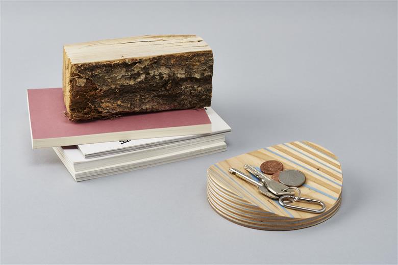 トレイ「mokume」【ブルー】 ブルー W120mm×D120mm×H30mm