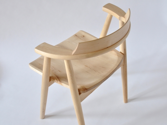 【木と暮らしの工房】木座チェアー　＜樹種：シラカバ＞