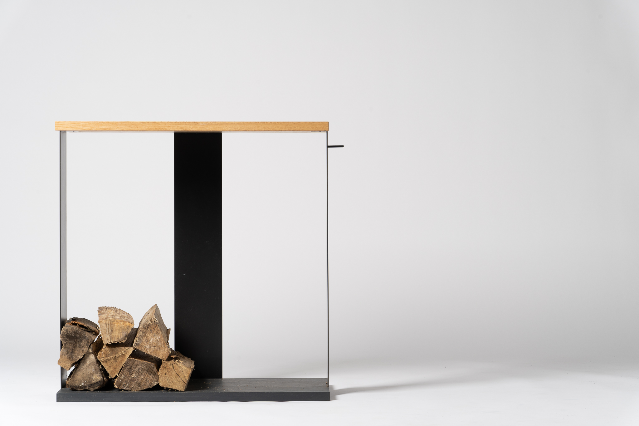 Firewood Shelf 薪棚〈樹種：オーク〉Mサイズ オーク Mサイズ：Ｗ800mm×Ｄ400mm×Ｈ800mm