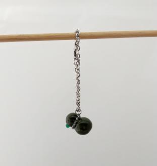 STUDIO ZEM「ひがしかわスノーマン／バッグチャーム」〈カラー：緑〉