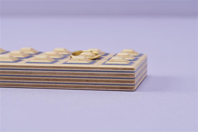 トレイ「grid」【ブルー】 ブルー W189mm×D63mm×H17mm