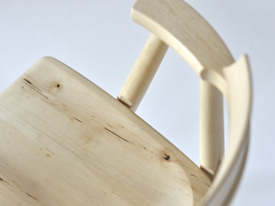 【木と暮らしの工房】木座チェアー　＜樹種：シラカバ＞