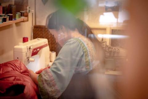 木版染ポーチハンカチセット