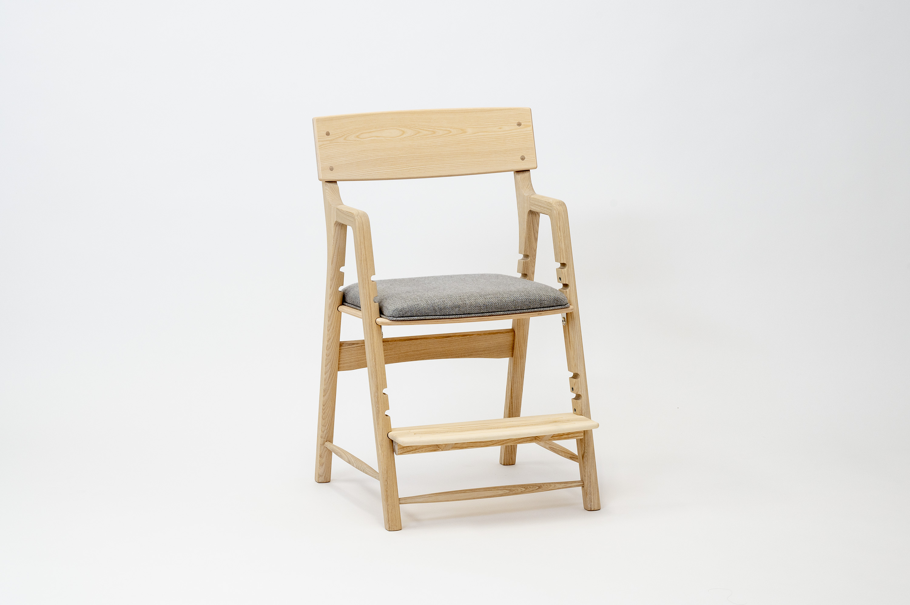 Hygge キッズハイチェア ＜座面：布（ライトグレー）＞ 座面：布（ライトグレー）