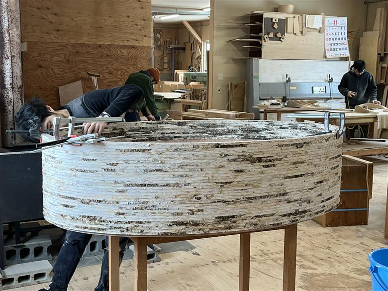 【木と暮らしの工房】H.O.スツール　＜樹種：ナラ／座面：ペーパーコード＞