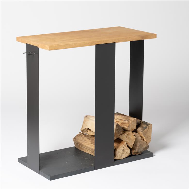 Firewood Shelf 薪棚〈樹種：オーク〉Mサイズ オーク Mサイズ：Ｗ800mm×Ｄ400mm×Ｈ800mm