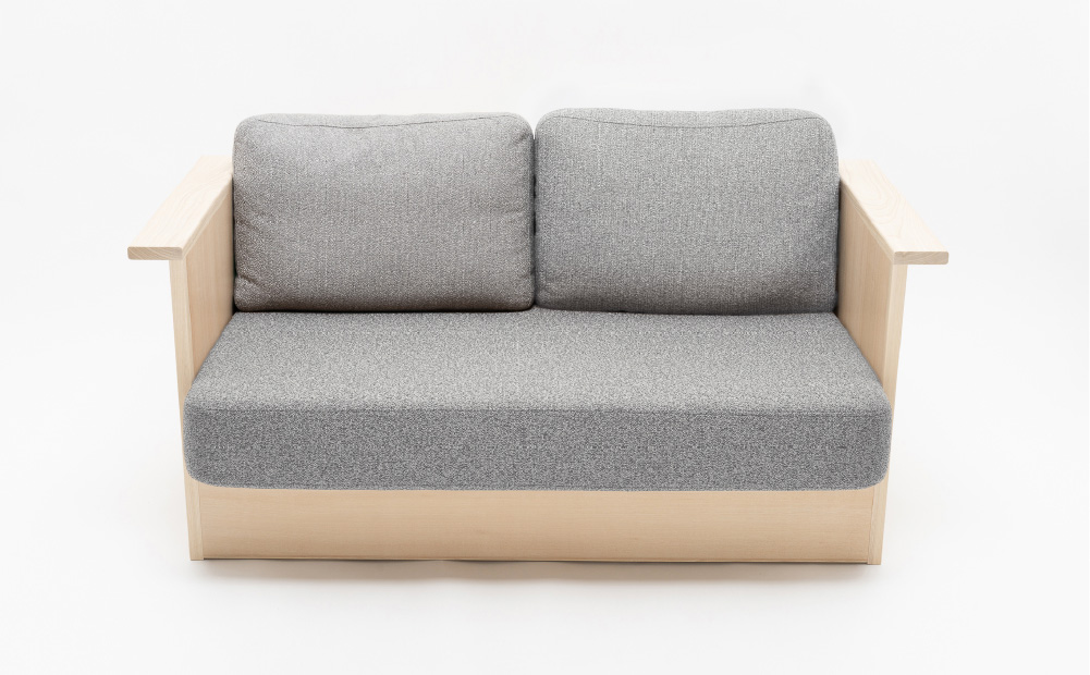 センの木の家具 Kigakiku Sofa（T-9072 グレー） グレー W1400mm×D720mm×H730mm×SH360mm