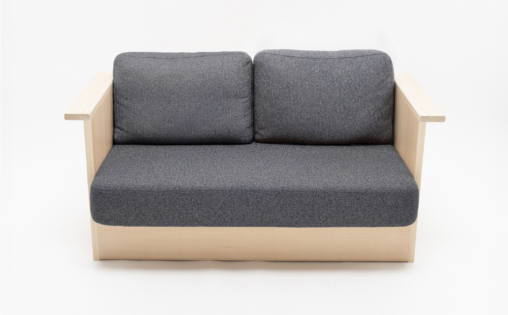 センの木の家具 Kigakiku Sofa（T-9078 ネイビー） ネイビー W1400mm×D720mm×H730mm×SH360mm