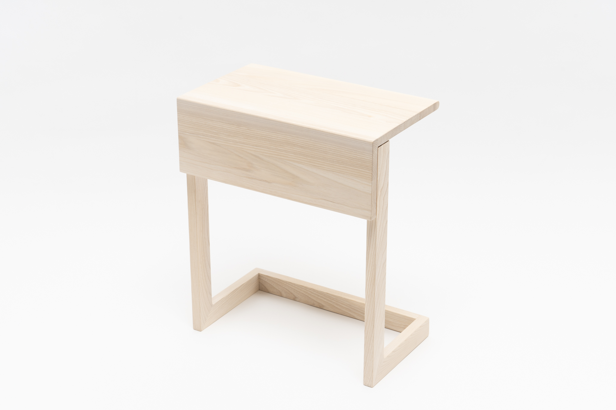 センの木の家具 Side Table コットンホワイト W500mm×D300mm×H600mm