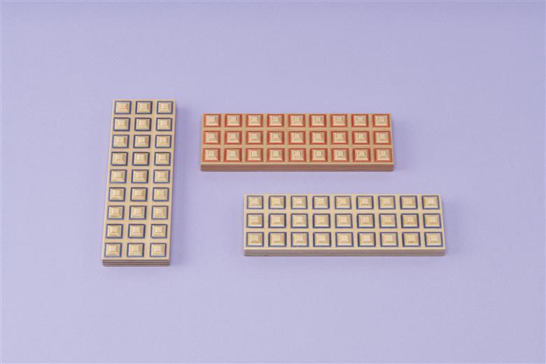 トレイ「grid」【ブルー】 ブルー W189mm×D63mm×H17mm