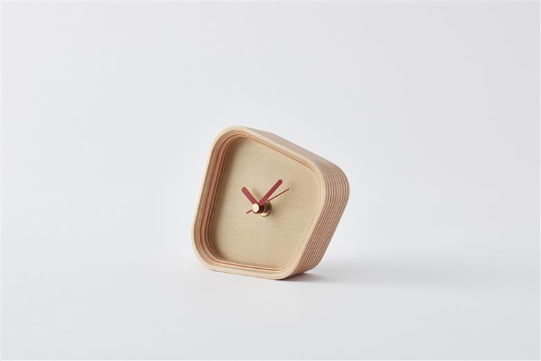 置き時計「rotation」【オレンジ】 オレンジ W110mm×D34mm×H100mm