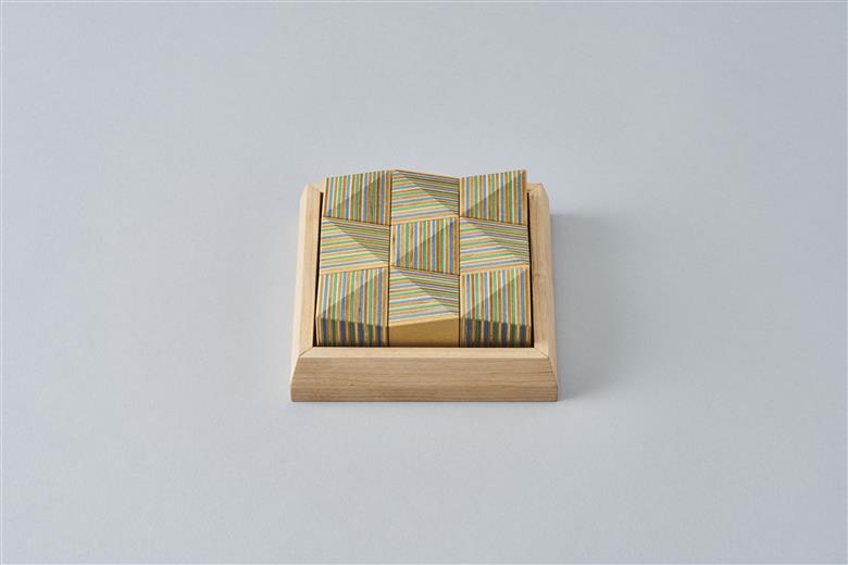 ブロック「ridge」【ブルーグリーン】 ブルーグリーン W110mm×D110mm×H39mm