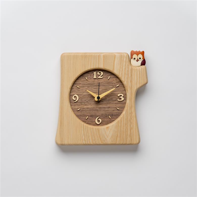 【工房ペッカー】KK-1 切株掛置時計