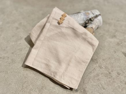 散歩道「ここにある色　北海道白樺染め　わたしの万能リネンふろしき」（カラー： 白樺ピンク）