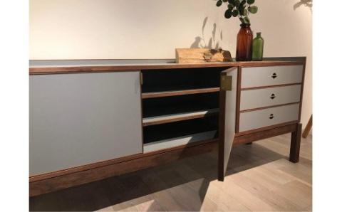 旭川家具 東10号工房「law board（ローボード）」〈カラー：グレー〉