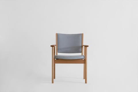 LIM Living Chair リムリビングチェア（ミズナラ）布座：グレー