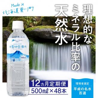 「大雪旭岳源水」（500ml×48本）×12か月