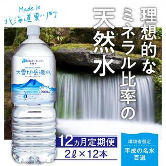 「大雪旭岳源水」（2Ｌ×12本）×12ヶ月