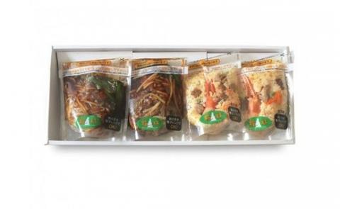 美瑛選果　美瑛米ななつぼしのチャーハンと牛肉とピーマンの細切り炒めセット[012-77]