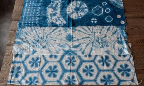 藍染結の杜　手拭い藍染体験＆藍茶セット[019-14]