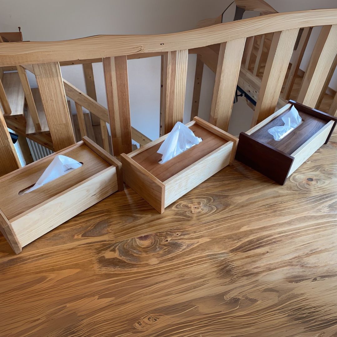 樹凛工房　木っぱクラフト ティッシュBOX [031-09]