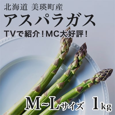 【令和8年産先行予約】美瑛町幻のアスパラ　本山農場のラスノーブル（グリーンアスパラ）M～Lサイズ1kg[013-83]