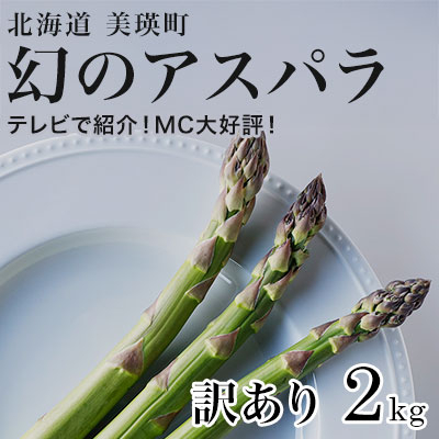 【令和8年産先行予約】【訳あり】幻のアスパラ　本山農場のラスノーブル（グリーンアスパラ）2ｋｇ[019-65]