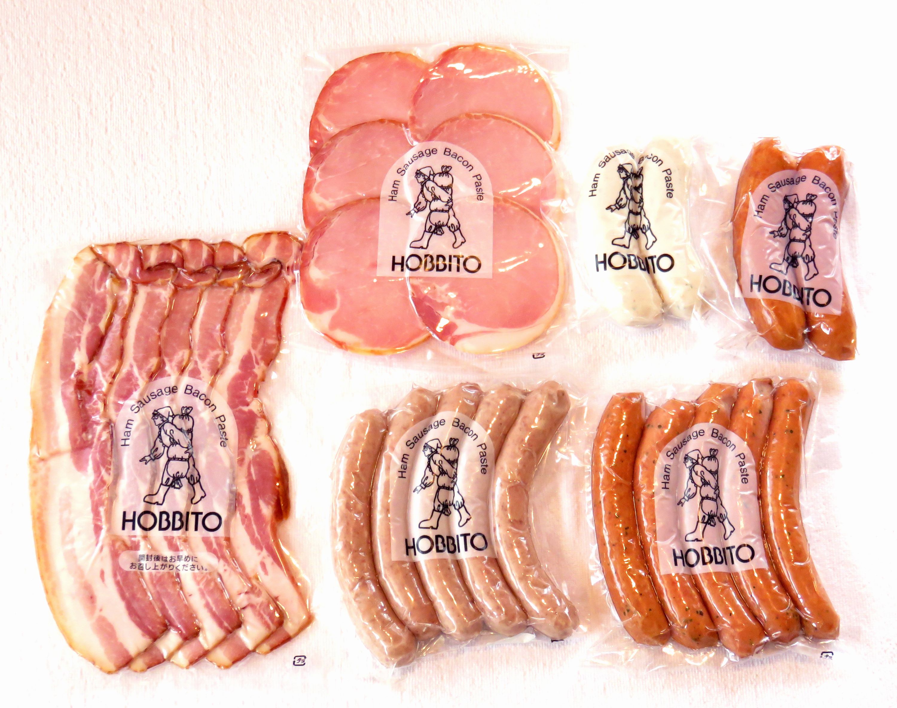 歩人　４種類のウィンナー・フランクとベーコン・ハムの詰め合わせ[018-18]