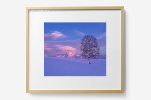 前田真三 額付き写真（白木額） 四切サイズ[120-11]